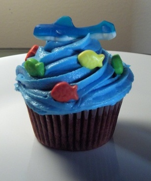 Fish Candy Cupcake
